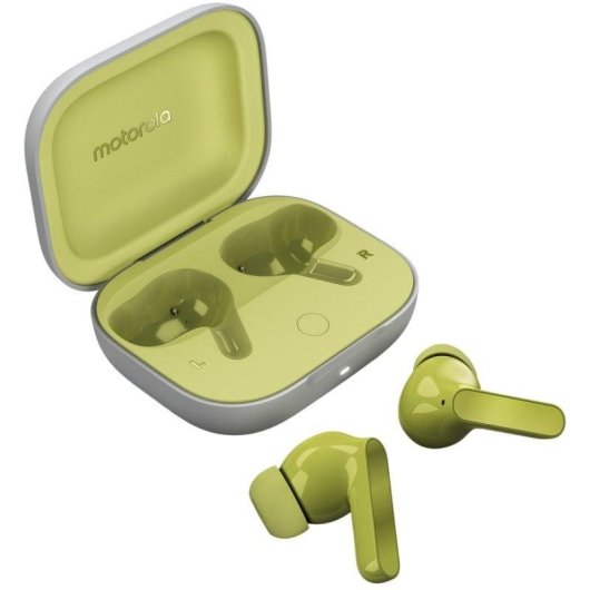 Auricolari Motorola Moto Buds wireless Bluetooth 5.3 con cancellazione rumore verde