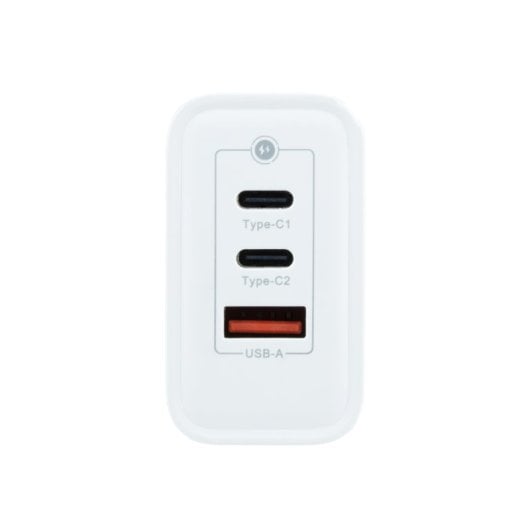 Caricatore da muro Coolbox Gan 1 X Usb-c + 1 X Usb-a 45w Bianco