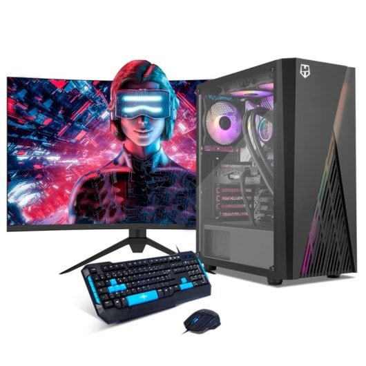 Neo-PC Delta Gaming AMD Ryzen 5 5500/16GB/1TB SSD/RTX 3050 + monitor FullHD de 27" + teclado e rato