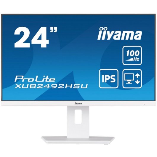 iiyama ProLite XUB2492HSU-W6 23,8" IPS FullHD 100Hz USB-A Lautsprecher Höhenverstellbar