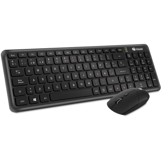 PcCom Essential Combo Low Profile Teclado + Ratón Wireless Negro