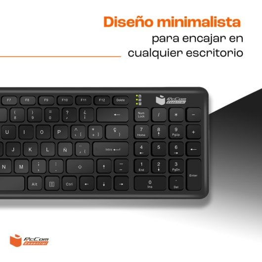 PcCom Essential Combo Low Profile Teclado + Ratón Wireless Negro