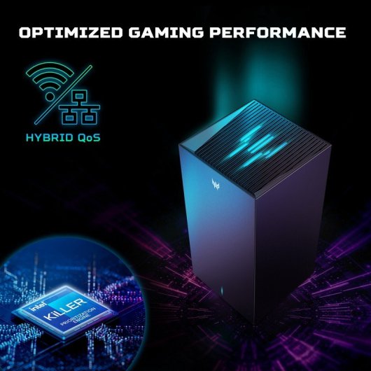 Acer Predator Connect X7 5G Router WiFi 7 Tri-Band BE10700 Preto