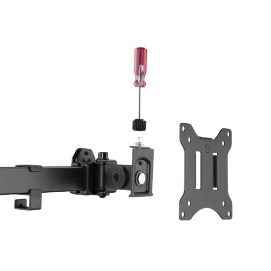 Equip 650158 Suporte de Secretária para 3 Ecrãs 17"-32" VESA 100x100mm 7KG Preto