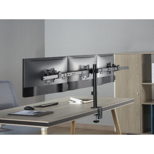 Equip 650158 Suporte de Secretária para 3 Ecrãs 17"-32" VESA 100x100mm 7KG Preto