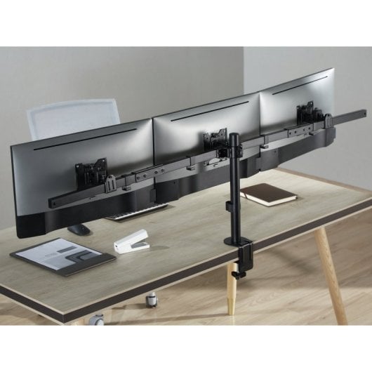 Equip 650158 Suporte de Secretária para 3 Ecrãs 17"-32" VESA 100x100mm 7KG Preto
