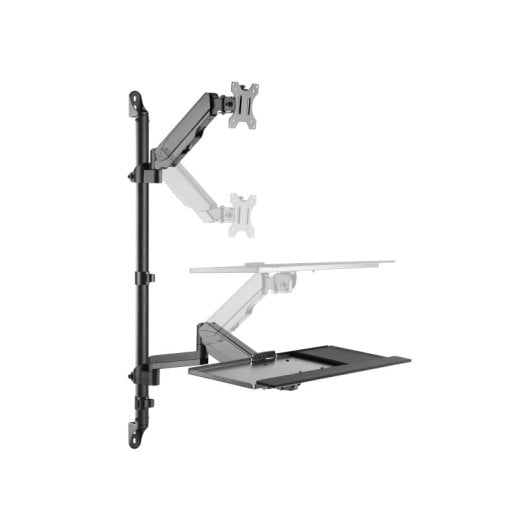 Equip 650170 Suporte de Parede Workstation 1 Ecrã 17"-32" 8KG Preto