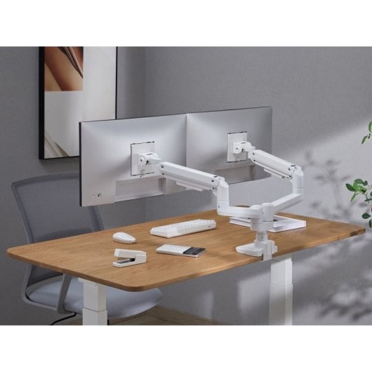 Equip 650183 Soporte Monitor de Mesa Heavy-Duty 2 Pantallas 17"-35" 20KG (Por Pantalla) Blanco