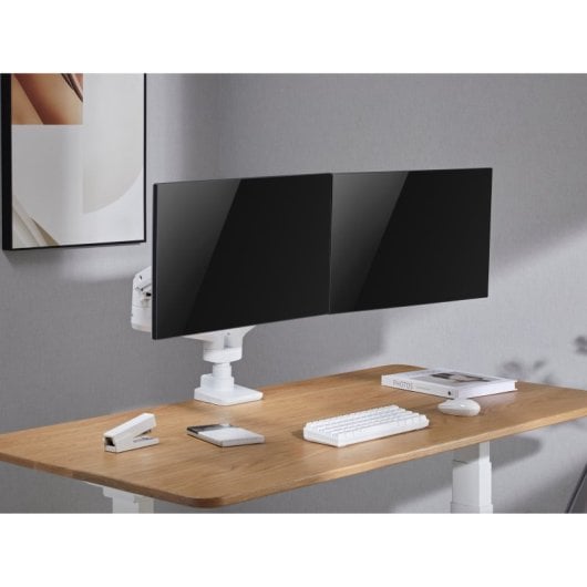 Equip 650183 Soporte Monitor de Mesa Heavy-Duty 2 Pantallas 17"-35" 20KG (Por Pantalla) Blanco