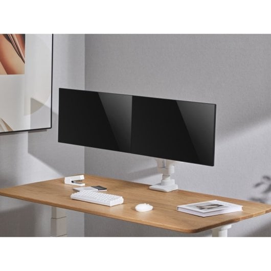 Equip 650183 Soporte Monitor de Mesa Heavy-Duty 2 Pantallas 17"-35" 20KG (Por Pantalla) Blanco