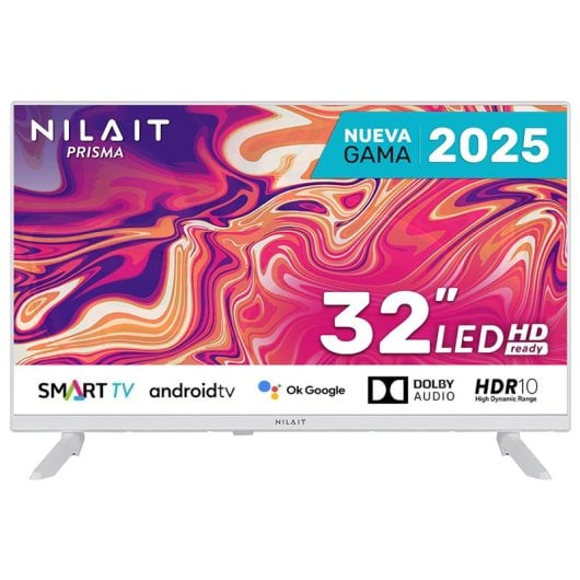 Nilait Prisma 32HC7002SW Téléviseur intelligent LED sans cadre HD Ready 32" Blanc