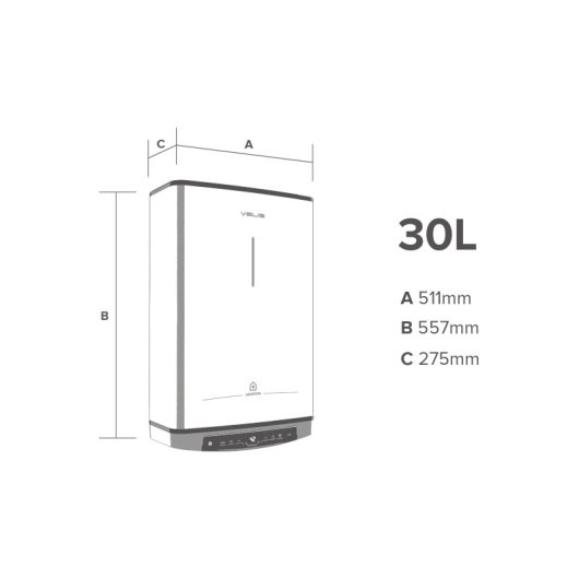 Ariston Velis Pro WiFi Termoacumulador Elétrico Inteligente Vertical/Horizontal 30L A