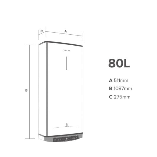 Ariston Velis Pro WiFi Termo Eléctrico Inteligente Vertical/Horizontal 80L B