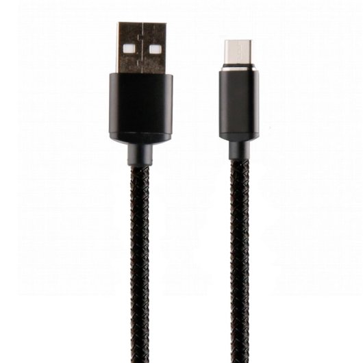 Muvit Cable USB a USB-C 2A Macho/Macho Conector Magnético 1.2m Negro