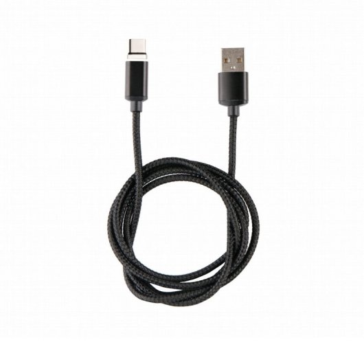 Muvit Cable USB a USB-C 2A Macho/Macho Conector Magnético 1.2m Negro