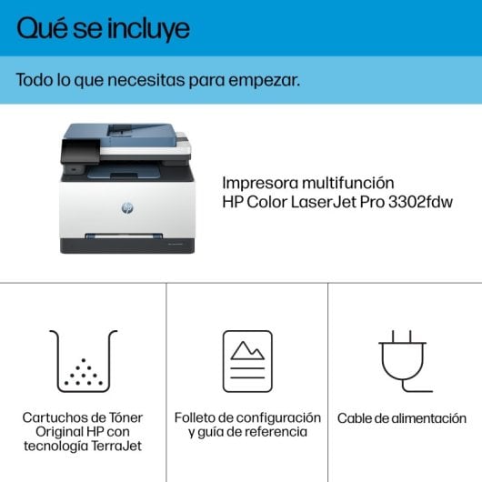 HP Color LaserJet Pro MFP 3302fdw Multifunción Láser Color WiFi Dúplex Fax