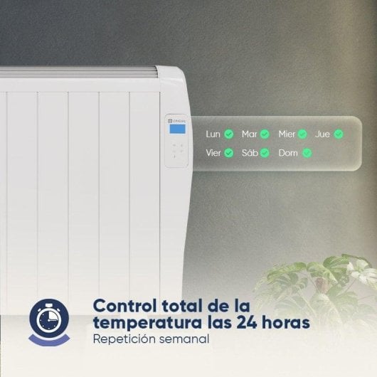 Émetteur Thermique Origial REALWARM 1200 WIFI 1200W 8 Éléments Wifi Programmation Hebdomadaire
