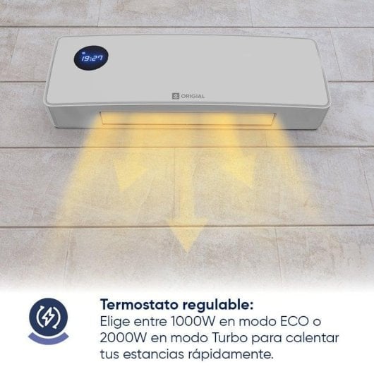 Chauffage Salle de bain Mural Origial AIRWARM WIFI 2000W Wifi IP22