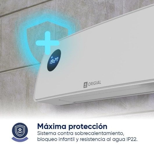 Chauffage Salle de bain Mural Origial AIRWARM WIFI 2000W Wifi IP22