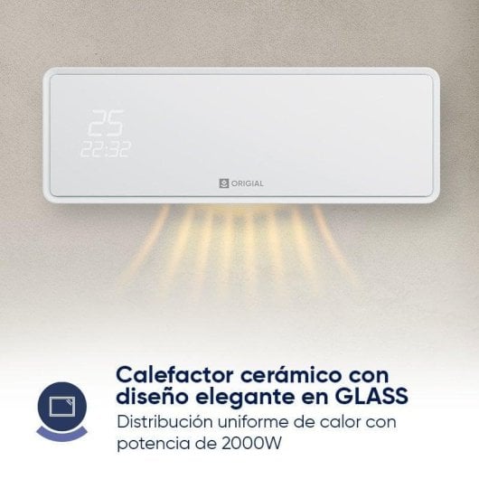 Origial AIRGLASSWARM WIFI Split de Baño 2000W