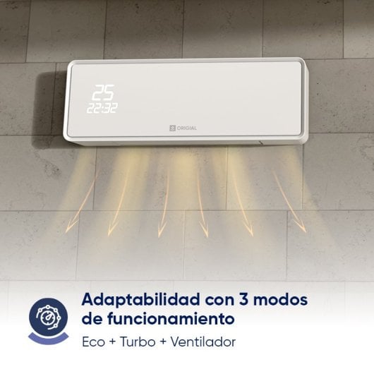 Origial AIRGLASSWARM WIFI Split para banheiro 2000W