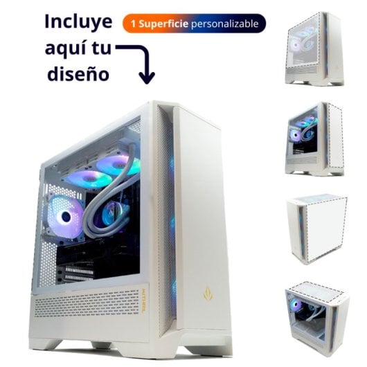 Forgeon Mithril ARGB Mesh Torre ATX Branca + Frontal Personalizada
