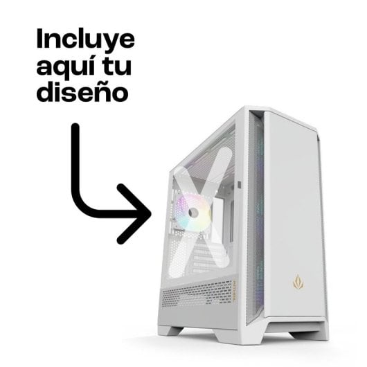 Forgeon Mithril ARGB Mesh Torre ATX Blanca + Cristal personalizable