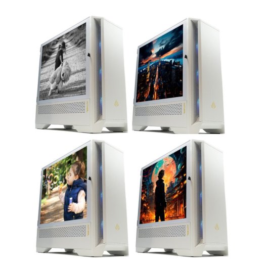 Forgeon Mithril ARGB Mesh Torre ATX Blanca + Cristal personalizable