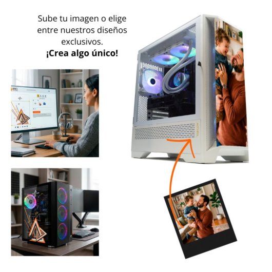 Forgeon Mithril ARGB Mesh Torre ATX Blanca con 3 superficie personalizable