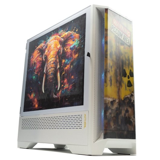 Forgeon Mithril ARGB Mesh Torre ATX Blanca + Cristal y Frontal personalizable
