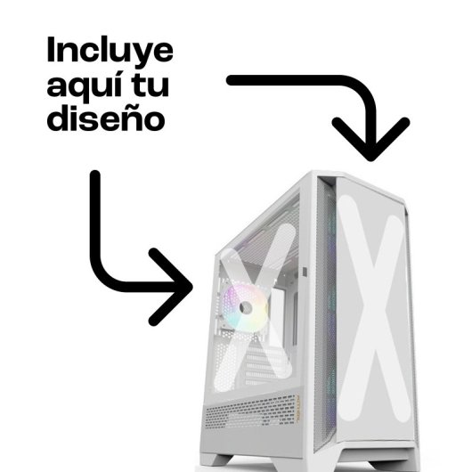 Forgeon Mithril ARGB Mesh Torre ATX Blanca + Cristal y Frontal personalizable
