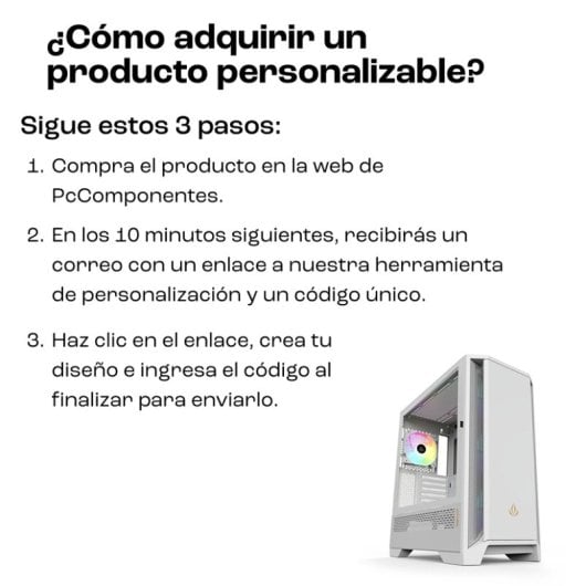 Forgeon Mithril ARGB Mesh Torre ATX Blanca + Cristal y Frontal personalizable