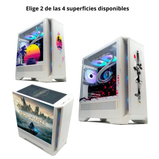 Forgeon Mithril ARGB Mesh Torre ATX Blanca con 2 superficie personalizable