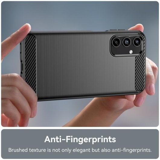 Max Power Digital Carbon Fiber Stoßfeste Schwarze Silikonhülle für Samsung Galaxy A15