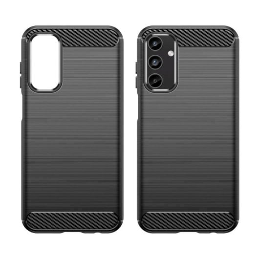 Max Power Digital Carbon Fiber Stoßfeste Schwarze Silikonhülle für Samsung Galaxy A15