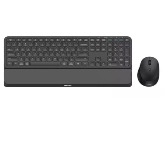 Philips Teclado SPT6607B/31 + Rato SPT6607B Wireless Ergonómico 2.4GHz/Bluetooth (PT)