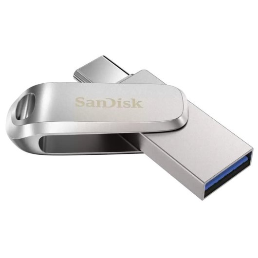 SanDisk Ultra Dual Drive Luxe 128GB USB-C/USB 3.2 Plata