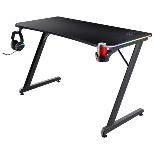 Trust GXT 709 LUMINUS Mesa Gaming 120x60cm RGB Negra