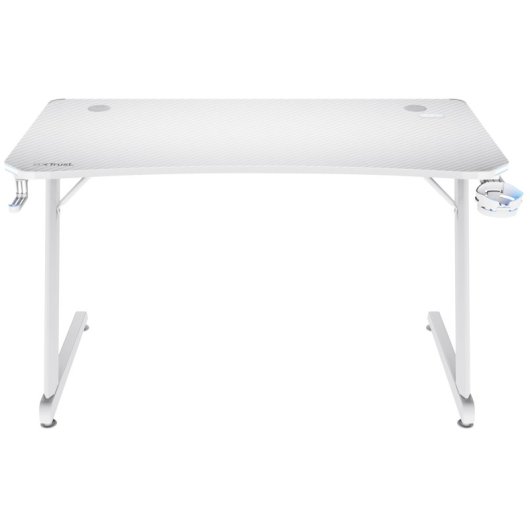 Trust GXT 709W LUMINUS Mesa Gaming 120x60cm RGB Blanca