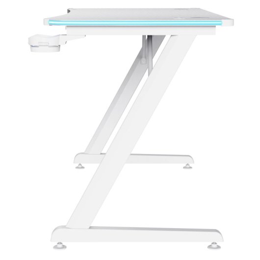 Trust GXT 709W LUMINUS Mesa Gaming 120x60cm RGB Blanca