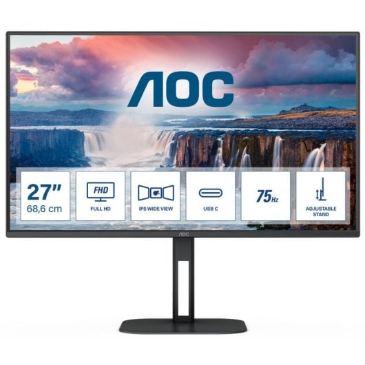 AOC V5 27V5C/BK 27" LED IPS FullHD 75Hz FreeSync USB-C