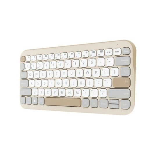 ASUS Marshmallow KW100 Teclado Sem Fios RF + Bluetooth Oat Milk (PT)