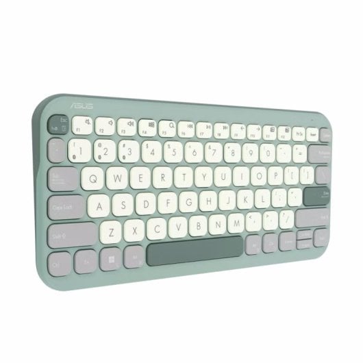 ASUS Marshmallow KW100 Teclado Sem Fios RF + Bluetooth Green Tea (PT)