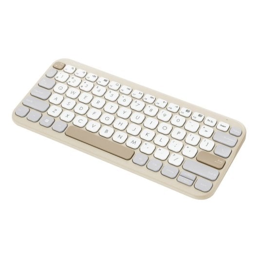ASUS Marshmallow KW100 Teclado Sem Fios RF + Bluetooth Oat Milk Inglés (EUA)