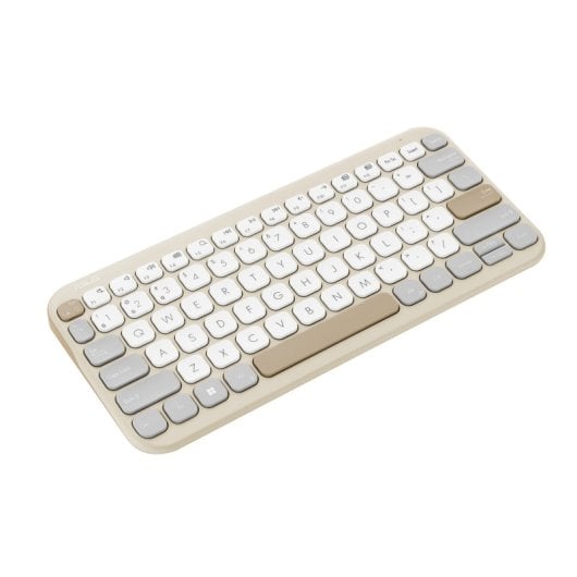 ASUS Marshmallow KW100 Teclado Sem Fios RF + Bluetooth Oat Milk Inglés (EUA)