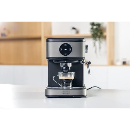 Black & Decker BXCO850E Cafetera Eléctrica Espresso 1.5L Negra