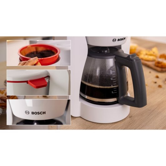 Bosch TKA2M111 Cafetera Eléctrica de Filtro 1.25L Blanca