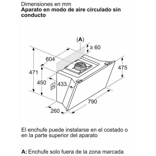 Campana extractora Bosch Serie 6 DWK81AN20 Canalisation 80cm avec Wi-Fi