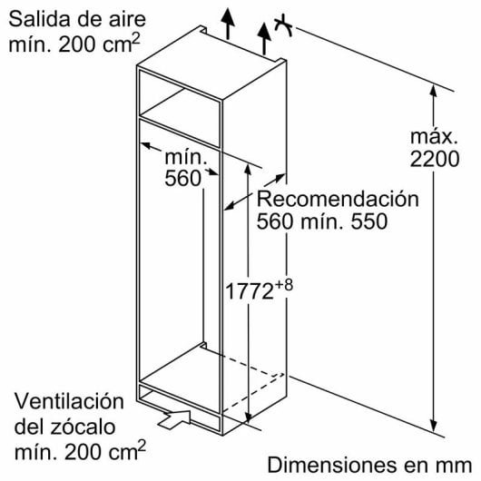 Bosch Serie 6 KIR81ADD0 Frigorífico Una Puerta Integrable D