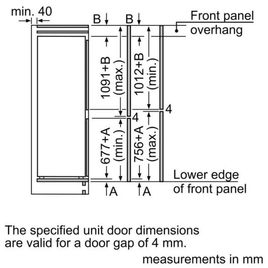 Bosch KIN86VSE0 Frigorífico Combinado Encastrável E